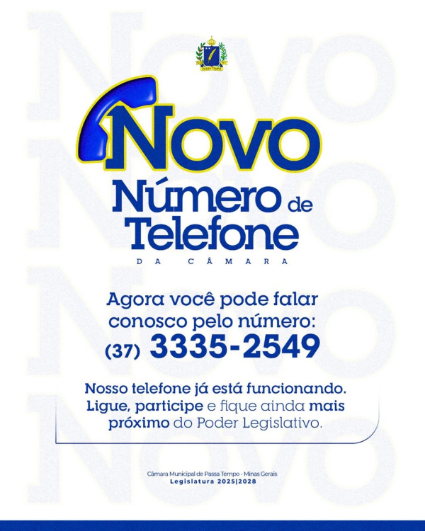 Novo Número de Telefone