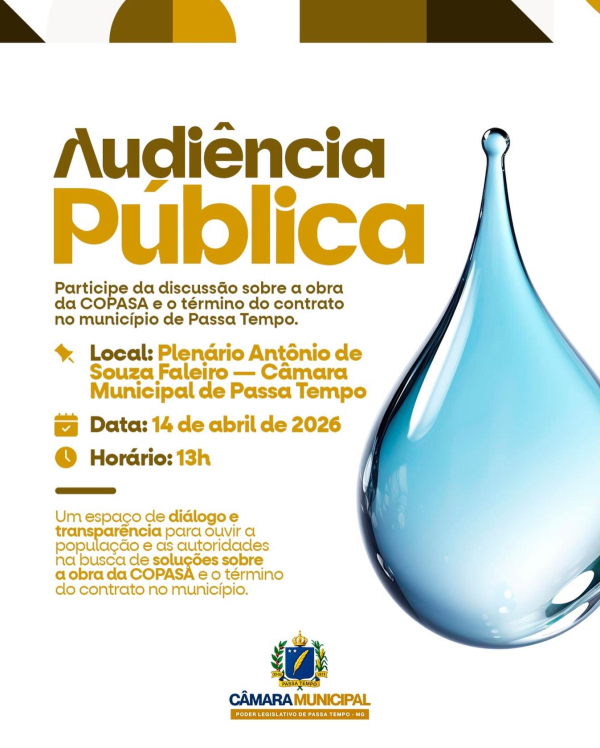 Audiência Pública sobre a obra da COPASA
