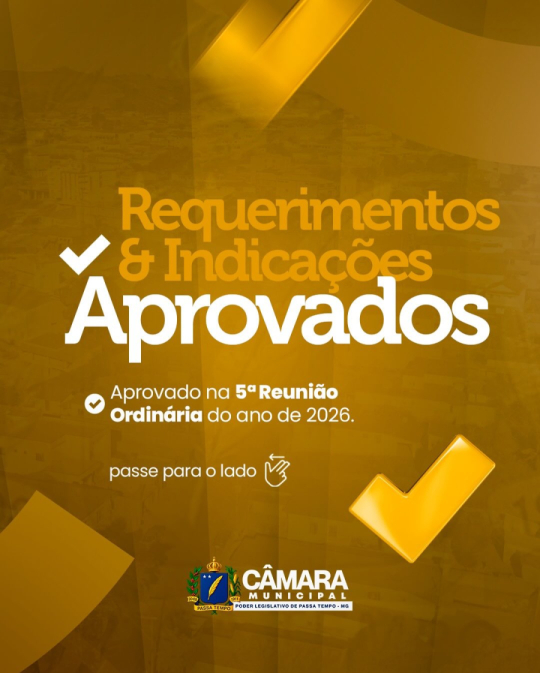 Requerimentos e indicações aprovados
